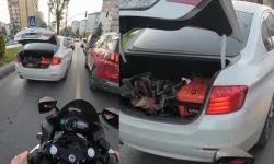 Eskişehir trafiğinde gülümseten anlar: "Bagajını kapatayım mı?"