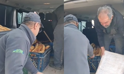 Eskişehir'de skandal görüntü: Ekmeklerin yanında çimento taşıdılar