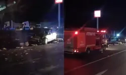 Eskişehir-Ankara yolunda kaza: Otomobilin parçaları yola savruldu