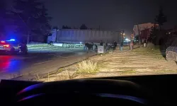 Eskişehir'de tır ağaçlık alana girdi: Yol trafiğe kapandı