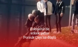 Eskişehir'de erkek şahıs Porsuk Çayı'na düştü