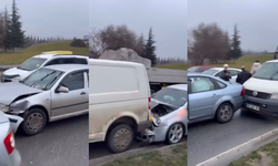 Eskişehir Çevre Yolu'nda 4 araç birbirine girdi!