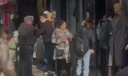 Eskişehir'de sokak ortasında birbirlerine girdiler