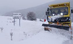 Eskişehir'in kırsal mahallelerinde kar küreme çalışmaları yapıldı