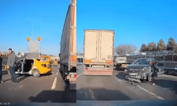 Eskişehir'de bir kaza daha: Çarpışmanın şiddeti kameraya böyle yansıdı