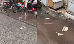 Eskişehir'de facianın eşiğinden dönüldü: Binadan mermer parçaları düştü