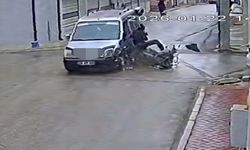 Eskişehir'de feci kaza kamerada! 23 yaşındaki genç ağır yaralandı