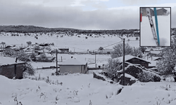 Eskişehir'in kırsalında kar kalınlığı 35 santimetreyi geçti