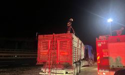 Eskişehir yolunda yangın: Tırın dorsesi alev aldı