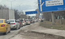 Eskişehir Çevre Yolu'nda trafik kitlendi
