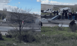 Eskişehir Çevre Yolu'nda kaza: Kamyon ikiye bölündü!