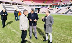 Hasan Kalın talimatları verdi: Prof. Dr. Fethi Heper Stadyumu'nun zemini için düğmeye basıldı