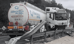 Eskişehir yolunda mazot yüklü tanker kaza yaptı