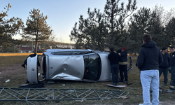 Eskişehir'de korkunç kaza! Kontrolden çıkan otomobil takla attı