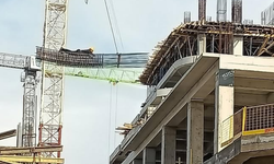 Eskişehir'de inşaatta yürekleri ağza getiren görüntü