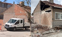 Eskişehir'de yol genişletme çalışması sırasında evin bahçe duvarı yıkılmıştı: "Deprem kentinde yama tamiratı"