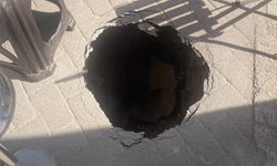 Eskişehir'de kaldırım çöktü