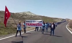 Maden işçileri Eskişehir'den Ankara'ya yürüdü