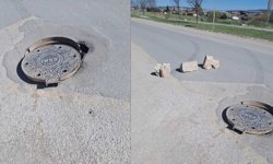 Eskişehir'de kırılan rögar kapağı için alınan önlem tepki çekti