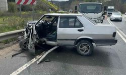 Bilecik'te zincirleme trafik kazası! Otomobil paramparça oldu: 4 kişi yaralandı