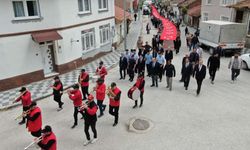 İnönü'de bando eşliğinde "107’nci Yıl Gençlik Yürüyüşü" düzenlendi