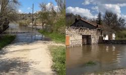 Eskişehir'de bir mahalle sular altında kaldı, yollar kapandı
