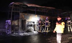 Yolcu otobüsü alev alev yandı: Biri bebek 8 kişi yanarak can verdi