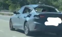 Eskişehir'de hayrete düşüren yolculuk: Hurdaya dönen arabasıyla kilometrelerce yol gitti