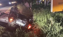 Eskişehir yolunda kontrolden çıkan araç takla attı: 2 yaralı