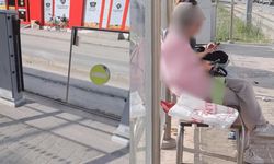 Eskişehir'deki tramvay durağında tepki çeken görüntüler