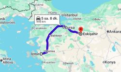 İzmir Eskişehir arası kaç km?