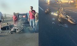 Ankara-Eskişehir yolunda iki motosiklet otomobile çarptı: 2 yaralı