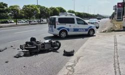 Eskişehir çevre yolunda kaza! Motosiklet sürücüsü hastanelik oldu