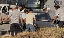Eskişehir'de otomobil tramvay hattına girdi