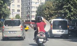 Eskişehir’de motosiklet üzerinde tehlikeli taşımacılık