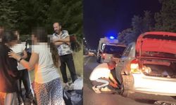 Tatil için yola çıkan aile Eskişehir'de kaza yaptı