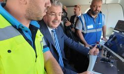 Vali Yılmaz yerli lokomotif E5000'in koltuğuna geçti