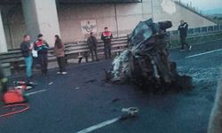 Eskişehir yolunda feci kaza! Otomobil alev aldı, sürücü yanarak can verdi