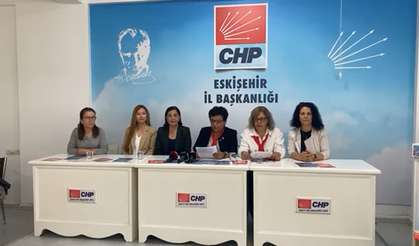 CHP Odunpazarı Kadın Kolları Basın açıklaması