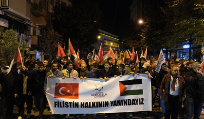 Eskişehir'de İsrail Protesto edildi