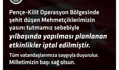 Bilecik Belediyesi tüm etkinlikleri iptal etti