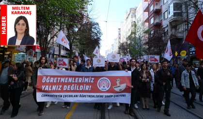 Eskişehir’de lise öğrencilerinden öğretmenlerine destek yürüyüşü