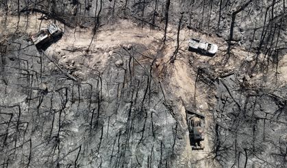 Eskişehir'deki yangında küle dönen alan böyle görüntülendi!