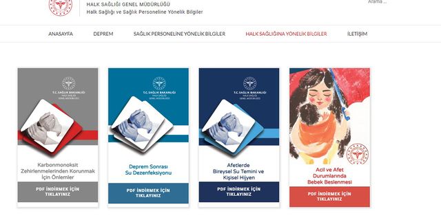 Sağlık Bakanlığının "deprem" web sitesi kullanıma açıldı