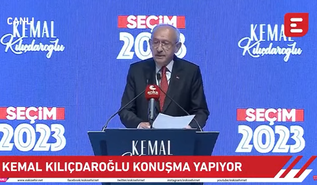 Kemal Kılıçdaroğlu konuşma yapıyor