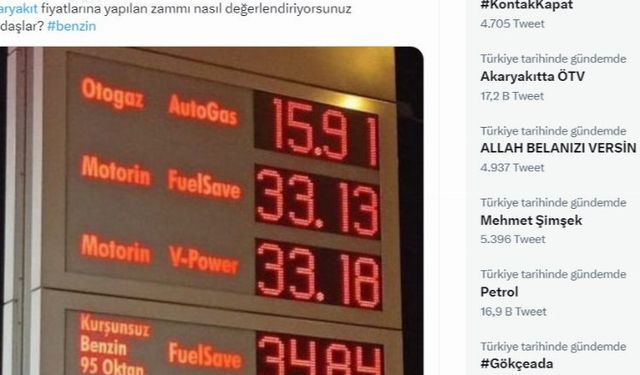 Akaryakıta ÖTV zammına sosyal medyadan tepki yağıyor
