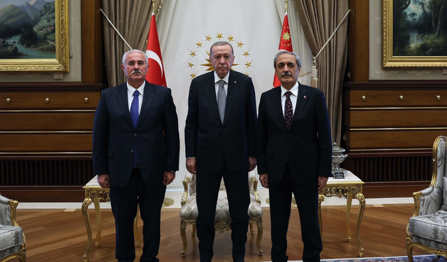 Erdoğan, Yargıtay Başkanı ve Yargıtay Cumhuriyet Başsavcısını kabul etti