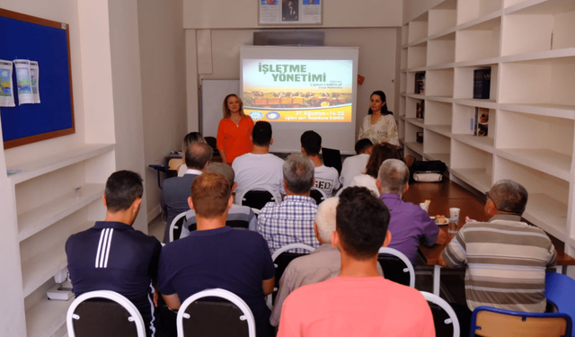 Çiftçi ve üreticilere işletme yönetimi eğitimi