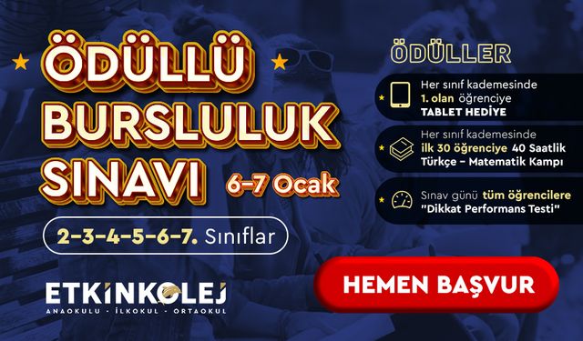 Eskişehir'in eğitim markası Etkin Kolej'den ödüllü bursluluk sınavı 