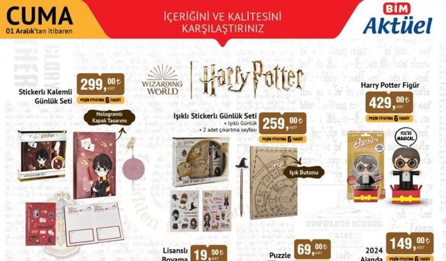 BİM'den Harry Potter sevenlere müjde: Bu ürünler satışa çıktı